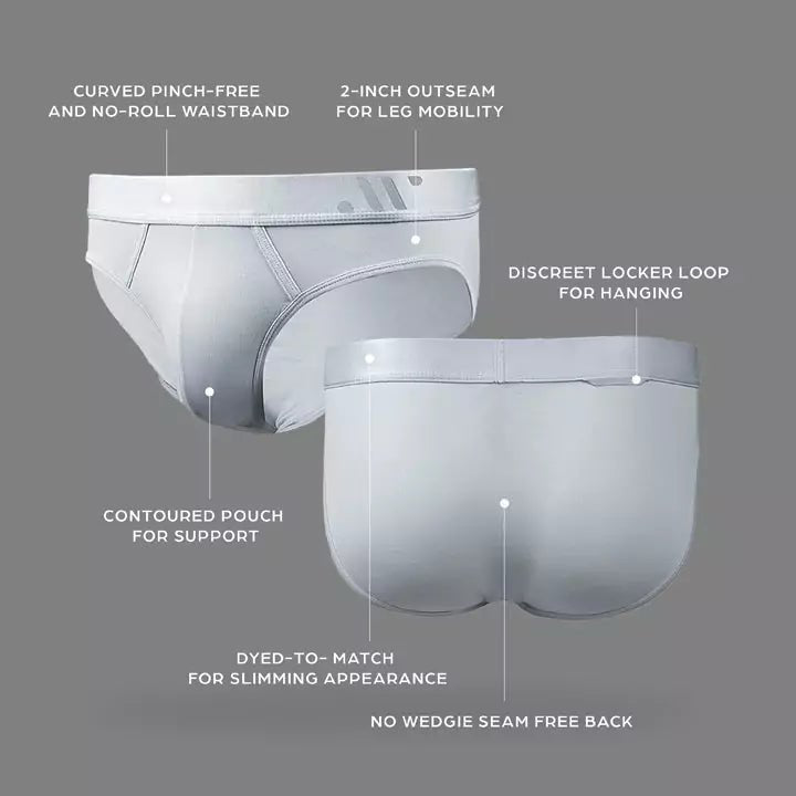 ALPHX Briefs Modern Fit Glacier Blue - Low Rise Full Coverage - ALPHX.com - Underwear