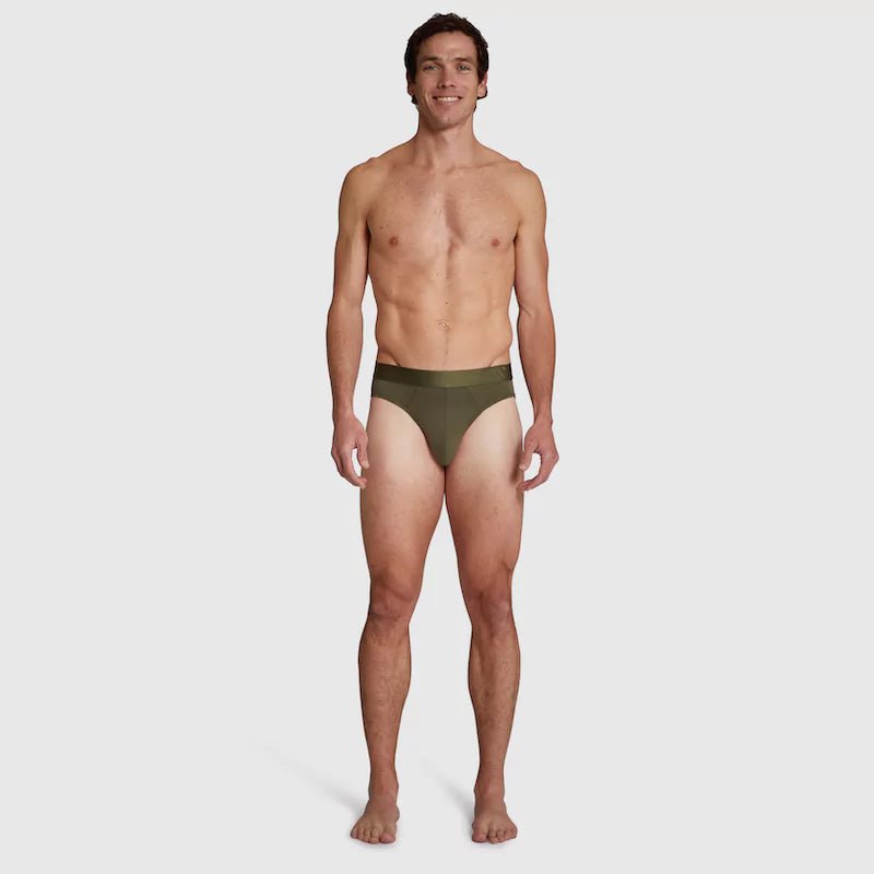 ALPHX Briefs Modern Fit Moss Green - Low Rise Full Coverage - ALPHX.com - Underwear
