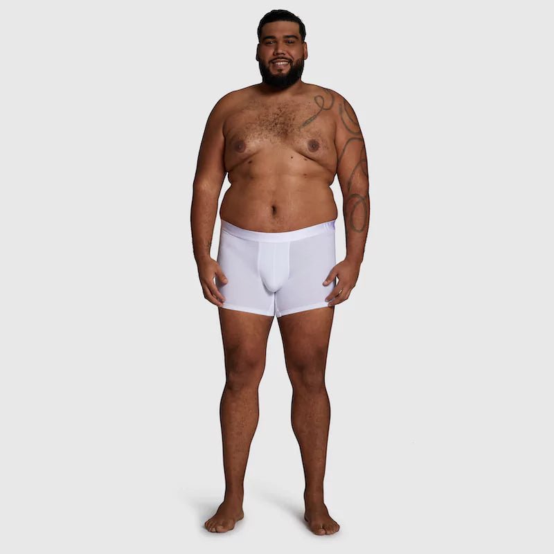 ALPHX Modern Fit Trunks –Frost White Support &amp; Comfort Redefined - ALPHX.com - Underwear