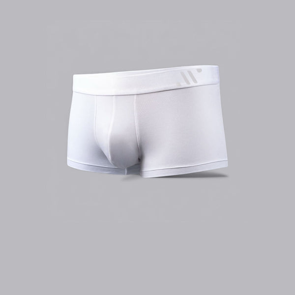ALPHX Modern Fit Trunks –Frost White Support & Comfort Redefined