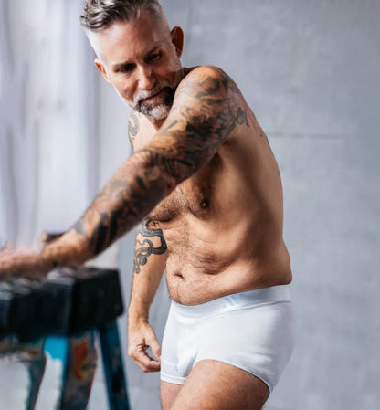 ALPHX Modern Fit Trunks –Glacier Blue Support &amp; Comfort Redefined - ALPHX.com - Underwear