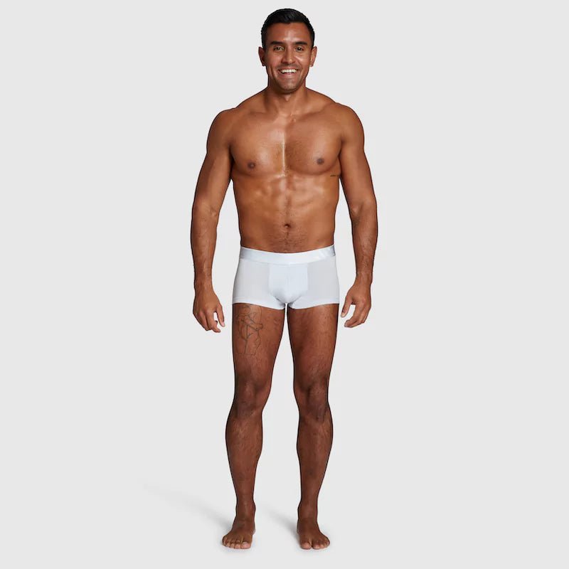 ALPHX Modern Fit Trunks –Glacier Blue Support &amp; Comfort Redefined - ALPHX.com - Underwear