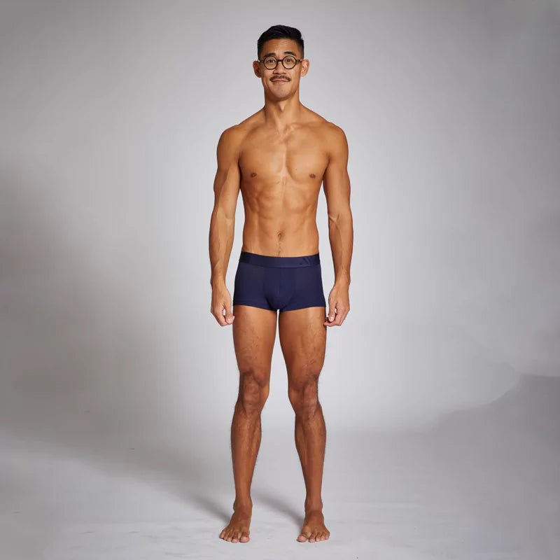 ALPHX Modern Fit Trunks –Maritime Navy Blue Support &amp; Comfort Redefined - ALPHX.com - Underwear