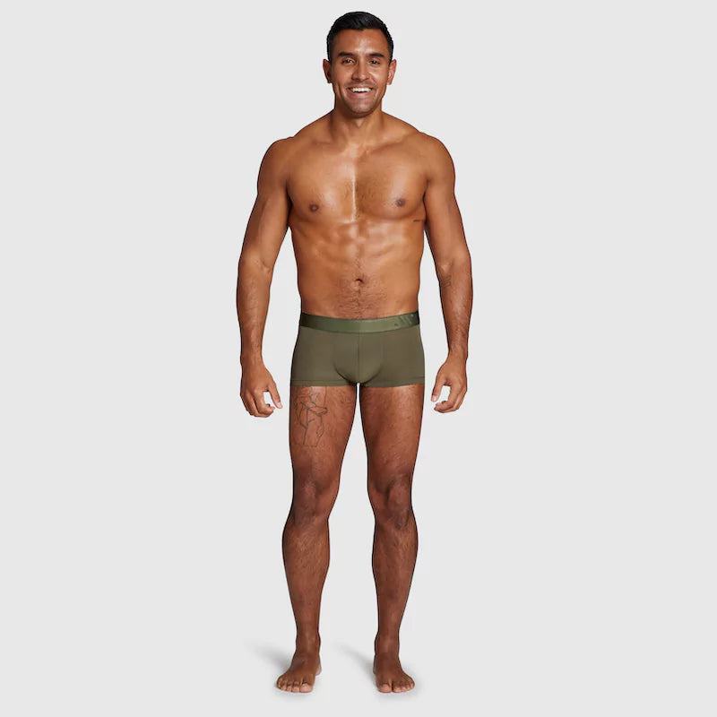 ALPHX Modern Fit Trunks –Moss Green Support &amp; Comfort Redefined Underwear ALPHX Alphx.com