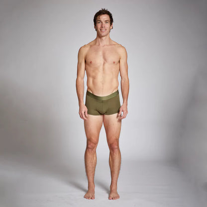 ALPHX Modern Fit Trunks –Moss Green Support &amp; Comfort Redefined Underwear ALPHX Alphx.com